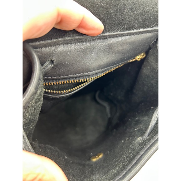 Vintage Coach Black Leather Daypack Backpack Y2K 90s Purse - Picture 13 of 16